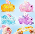 Glitter Crystal Bunny Squishy – Stretchy Sensory Stress Relief Toy