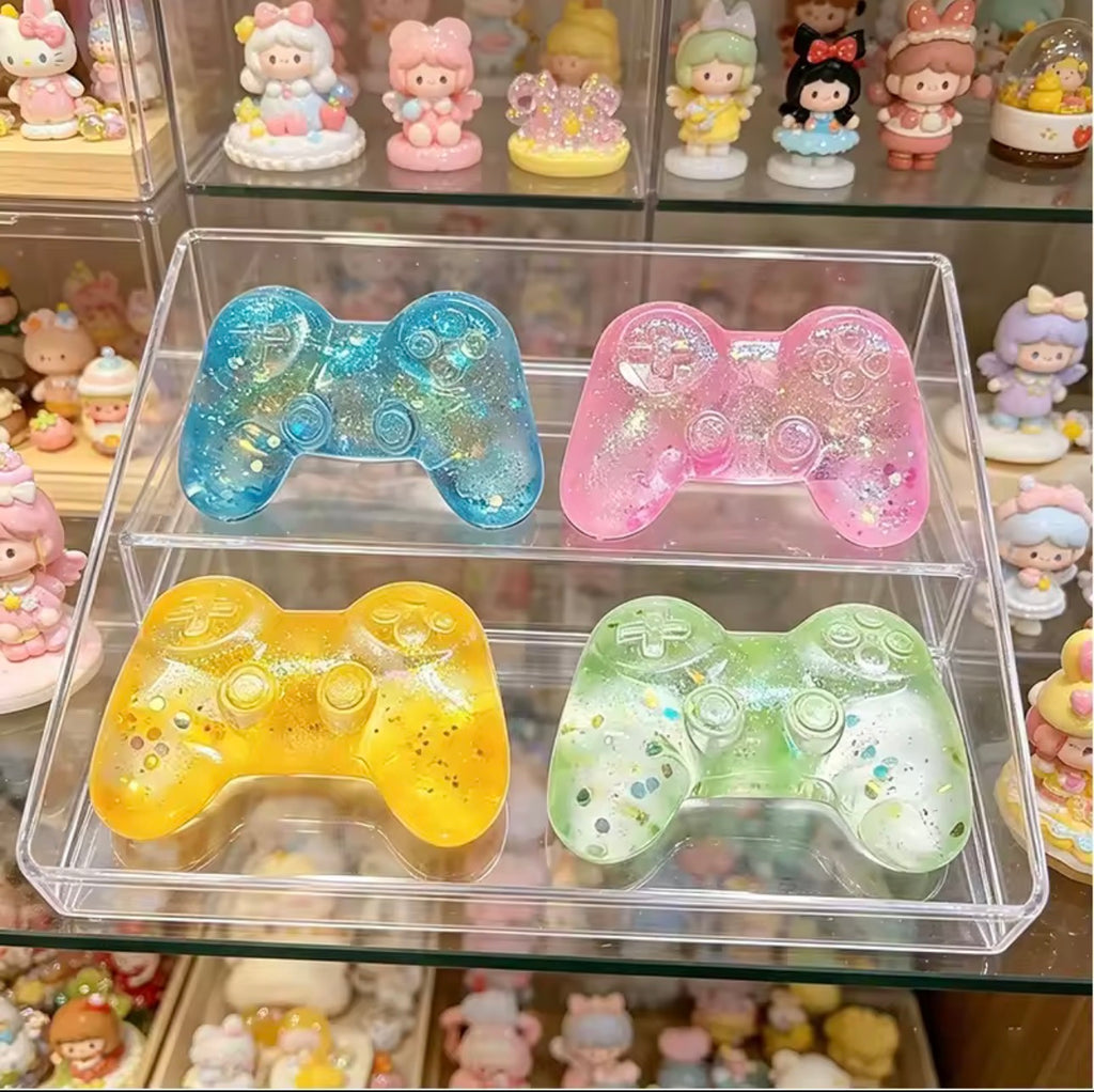 Glitter Game Controller Squishy Toy – Stress Relief Sensory Squeeze Fidget