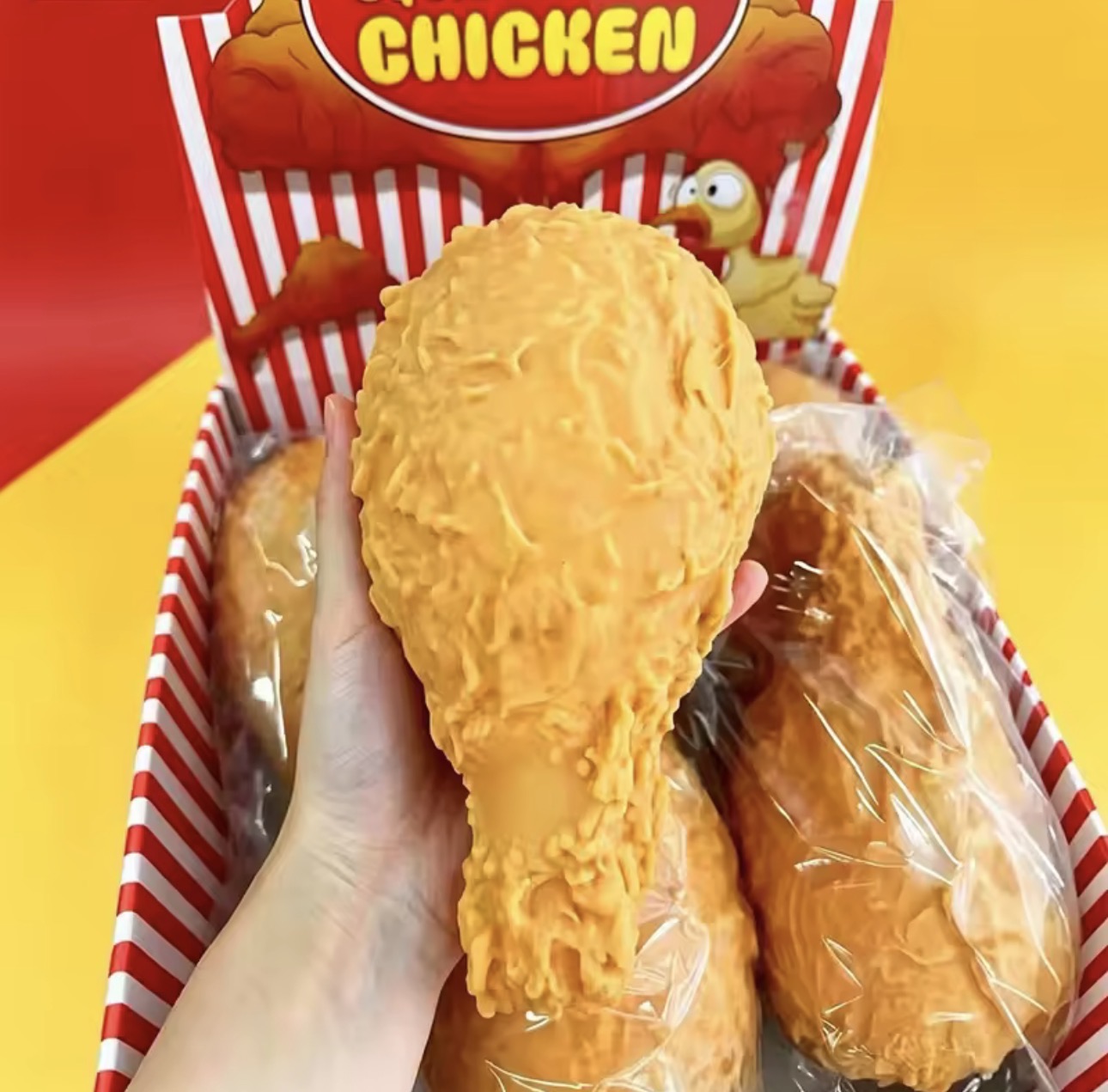 Giant Squishy Chicken Drumstick Stress Relief Toy – Slow Rising Squeeze Toy for Kids & Adults