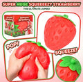 Jumbo Strawberry Squishy Toy – Giant Stress Relief Sensory Fidget for Kids & Adults