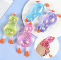 Glitter Duck Squishy Toy – Stretchy Sensory Stress Relief Fidget Toy